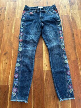 Sundance Embroidered Floral Jeans - Size 0 (25)